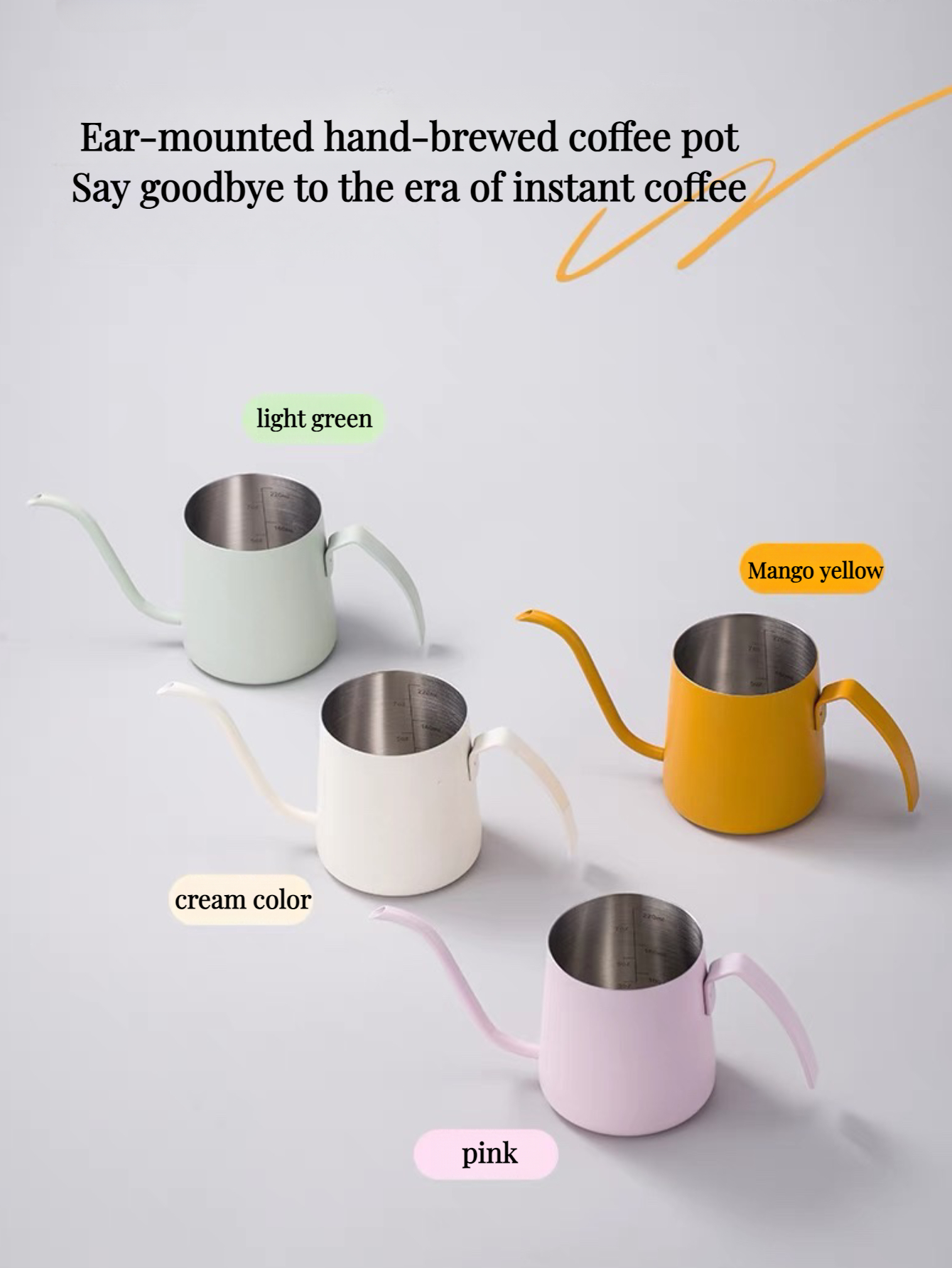 Casual Solid Color 201 Stainless Steel Hand Pouring Coffee Pot 1 Piece display picture 6