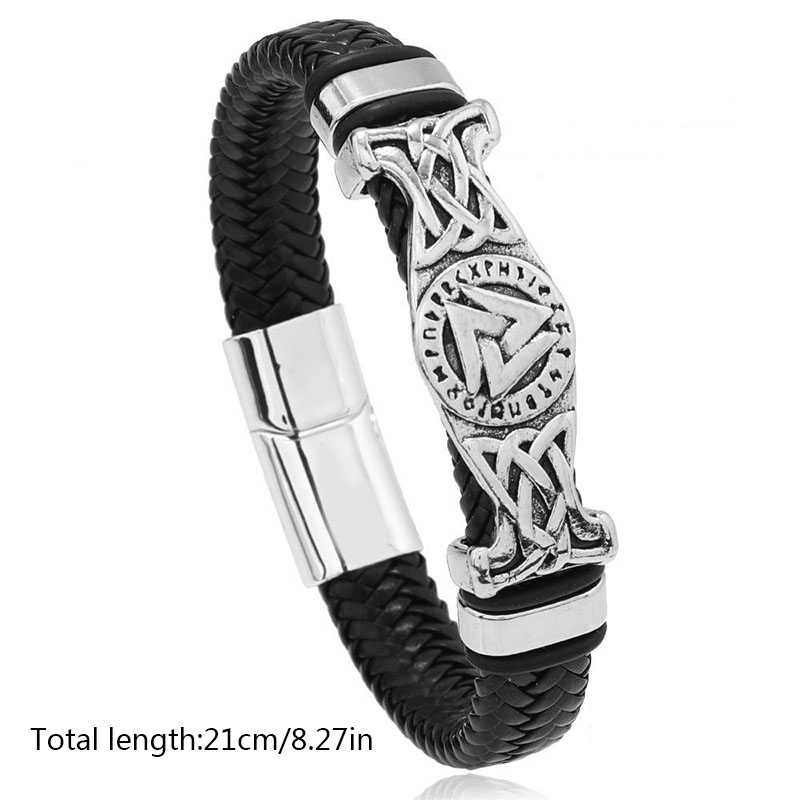 Gothic Retro Symbol Pu Leather Men's Bangle display picture 1