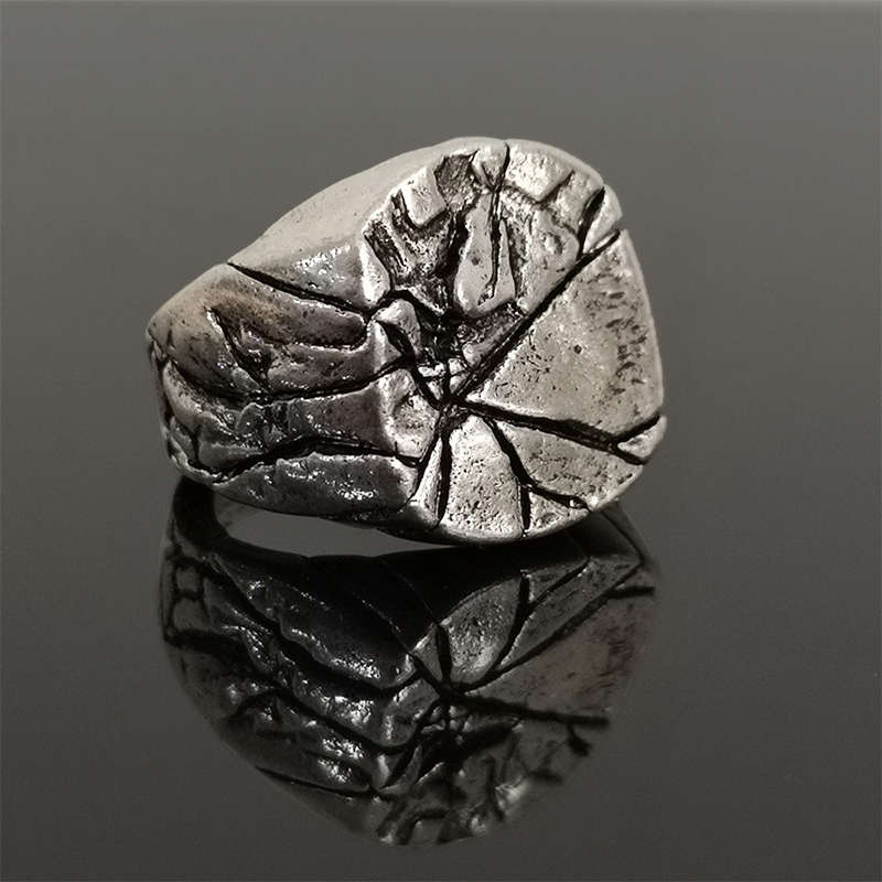 Classical Gothic Rock Crack Alloy Plating Silver Plated Men's Rings display picture 3