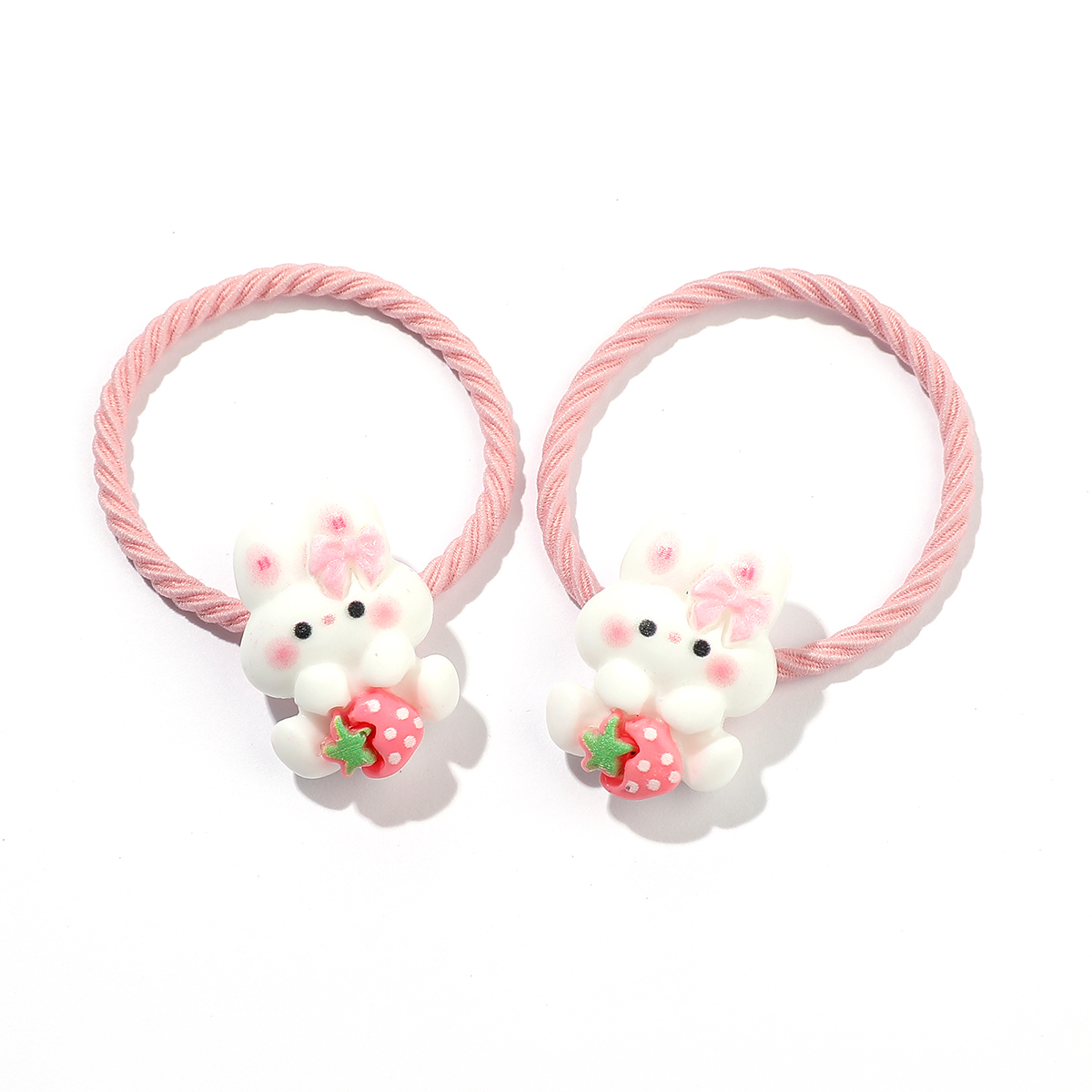 Girl'S Cute Rabbit Resin Hair Tie Rubber Band display picture 2