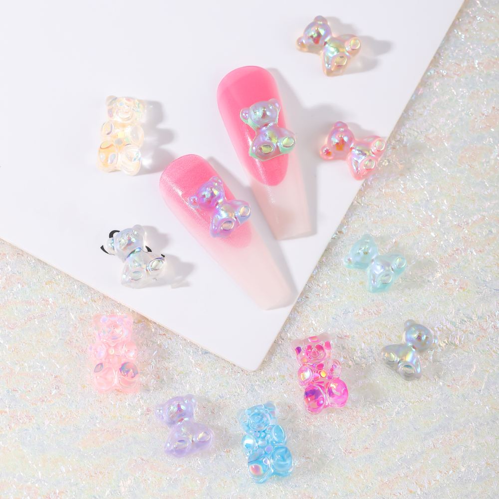 Cute Animal Resin Nail Decoration Accessories A Pack Of 56 display picture 4