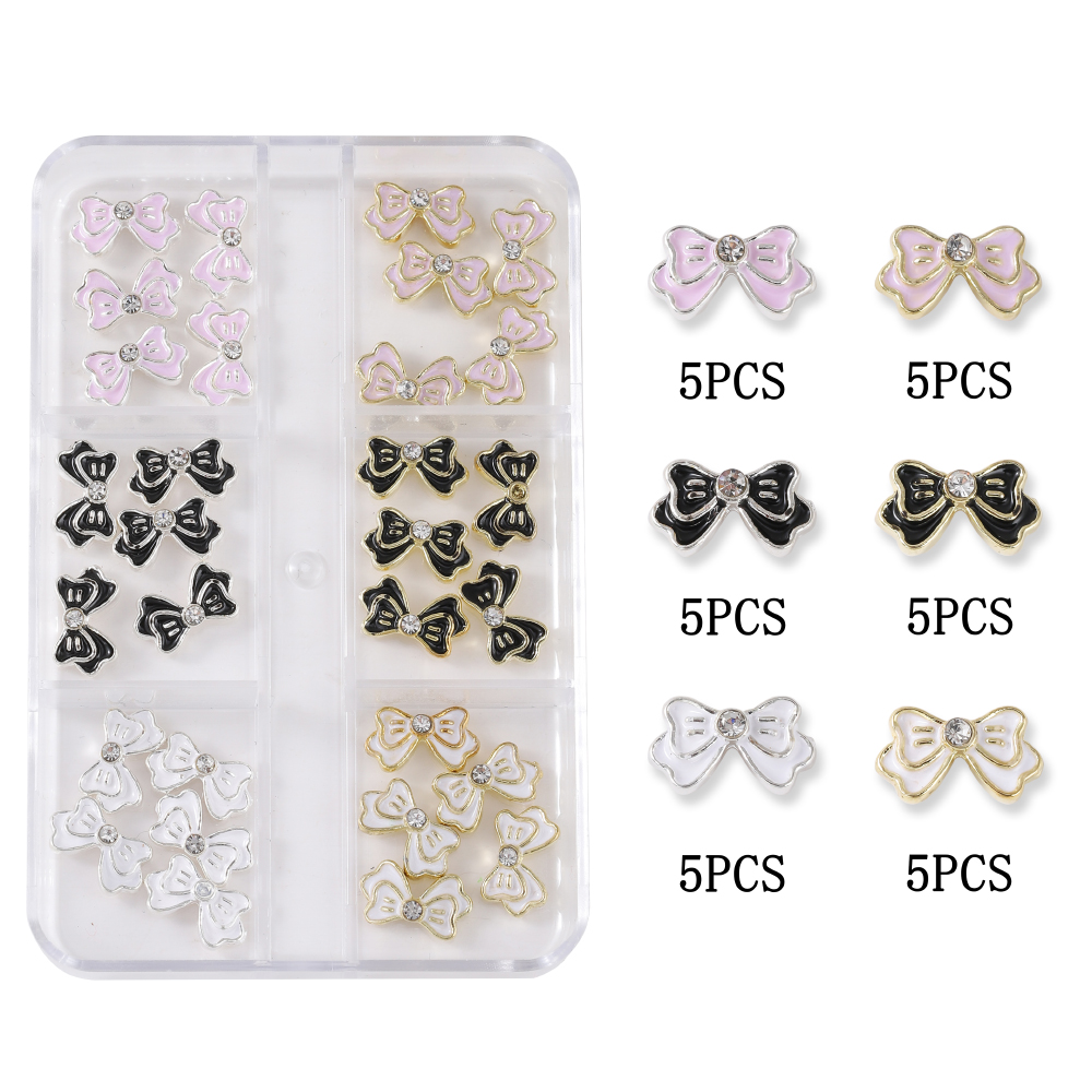 Princess Bow Knot Zinc Alloy Nail Decoration Accessories A Pack Of 30 display picture 1