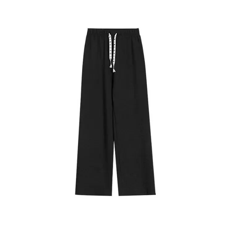 Women's Class School Daily Classic Style Simple Solid Color Ankle-Length Full Length Drawstring Elastic Waist Washed Casual Pants Sweatpants display picture 6