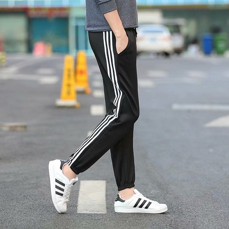 Women's Class Indoor Daily Simple Style Stripe Simple Solid Color Full Length Drawstring Elastic Waist Washed Casual Pants Jogger Pants Sweatpants display picture 6