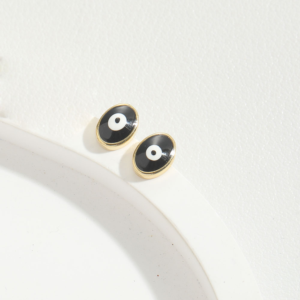 1 Paar Vintage-Stil Einfacher Stil Pendeln Teufels Auge Teufels Auge Kupfer Kupfer Vergoldet Ohrstecker display picture 3