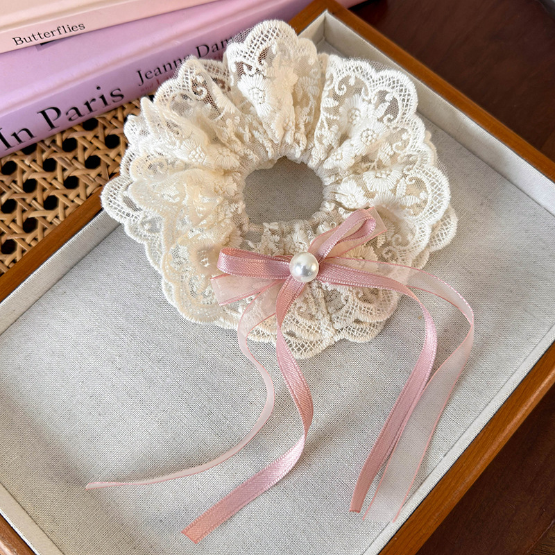 Women's Cute Sweet Pastoral Color Block Cloth Lace Hair Tie display picture 6