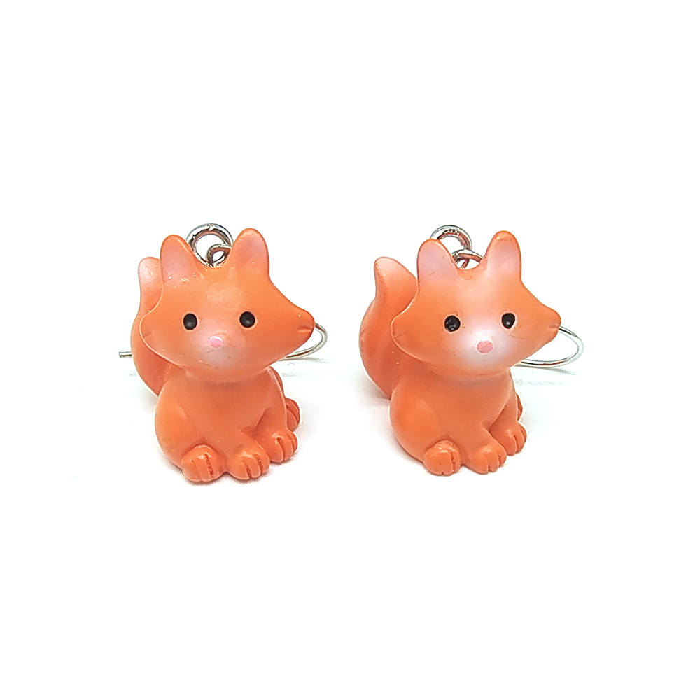 1 Pair Casual Cute Simple Style Animal Fox Frog Alloy Resin display picture 11