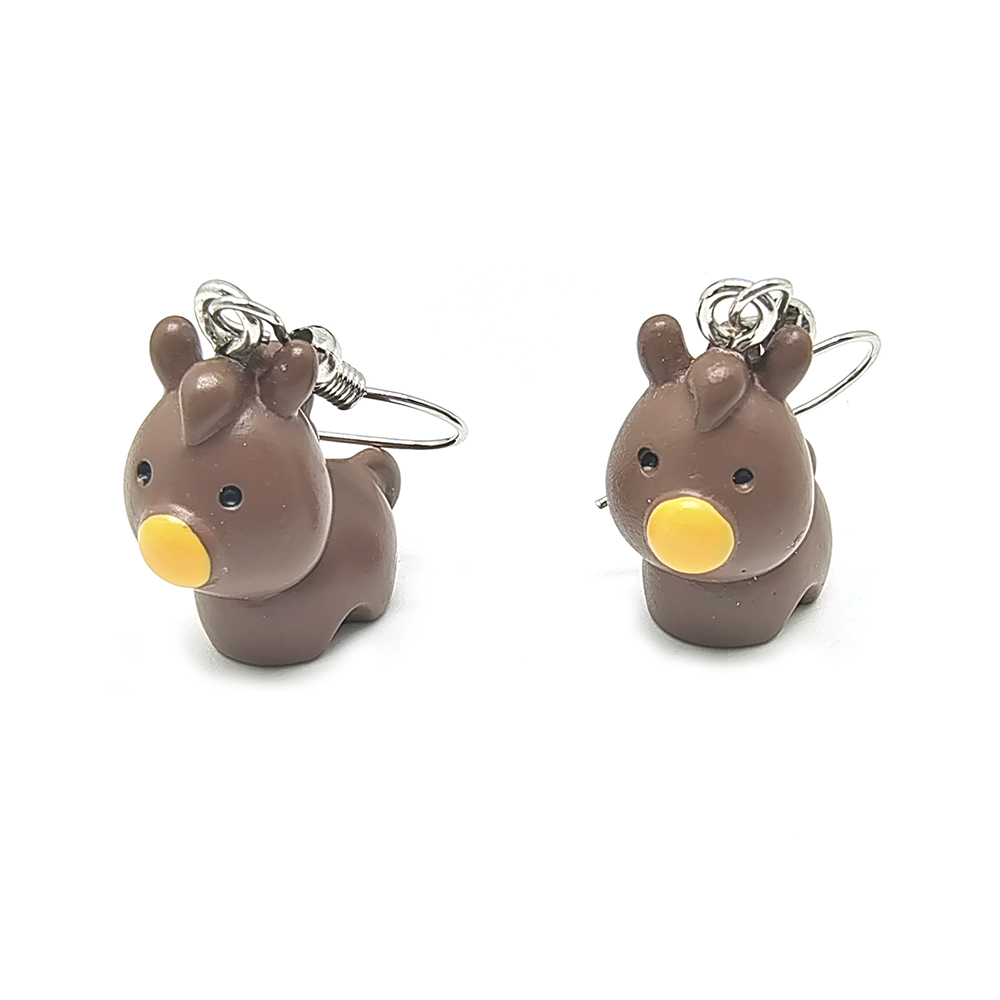 1 Pair Casual Cute Simple Style Animal Fox Frog Alloy Resin display picture 5