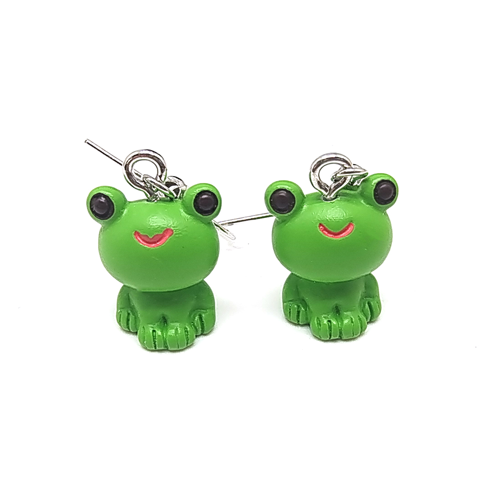1 Pair Casual Cute Simple Style Animal Fox Frog Alloy Resin display picture 6