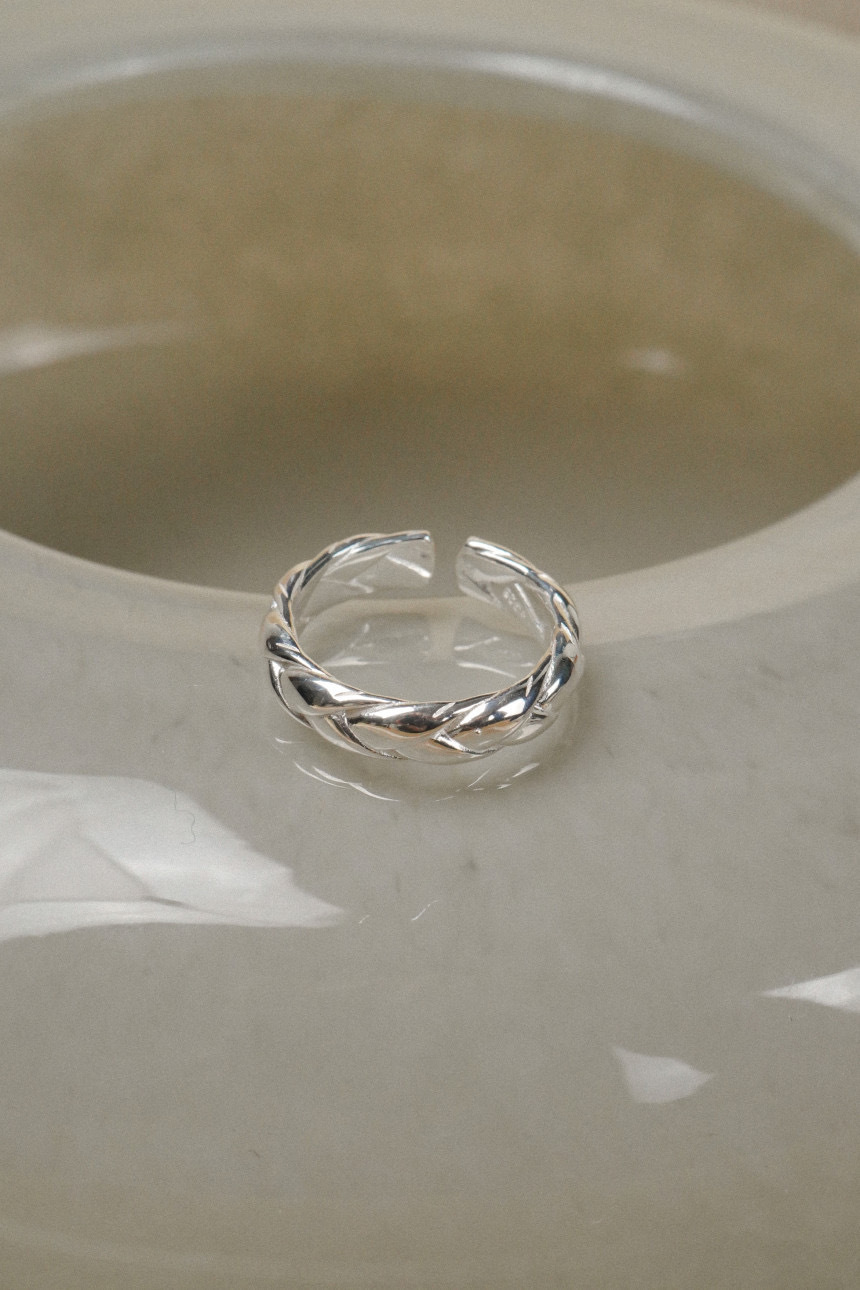 Sterling Silber IG-Stil Lässig Überzug Geometrisch Offener Ring display picture 7