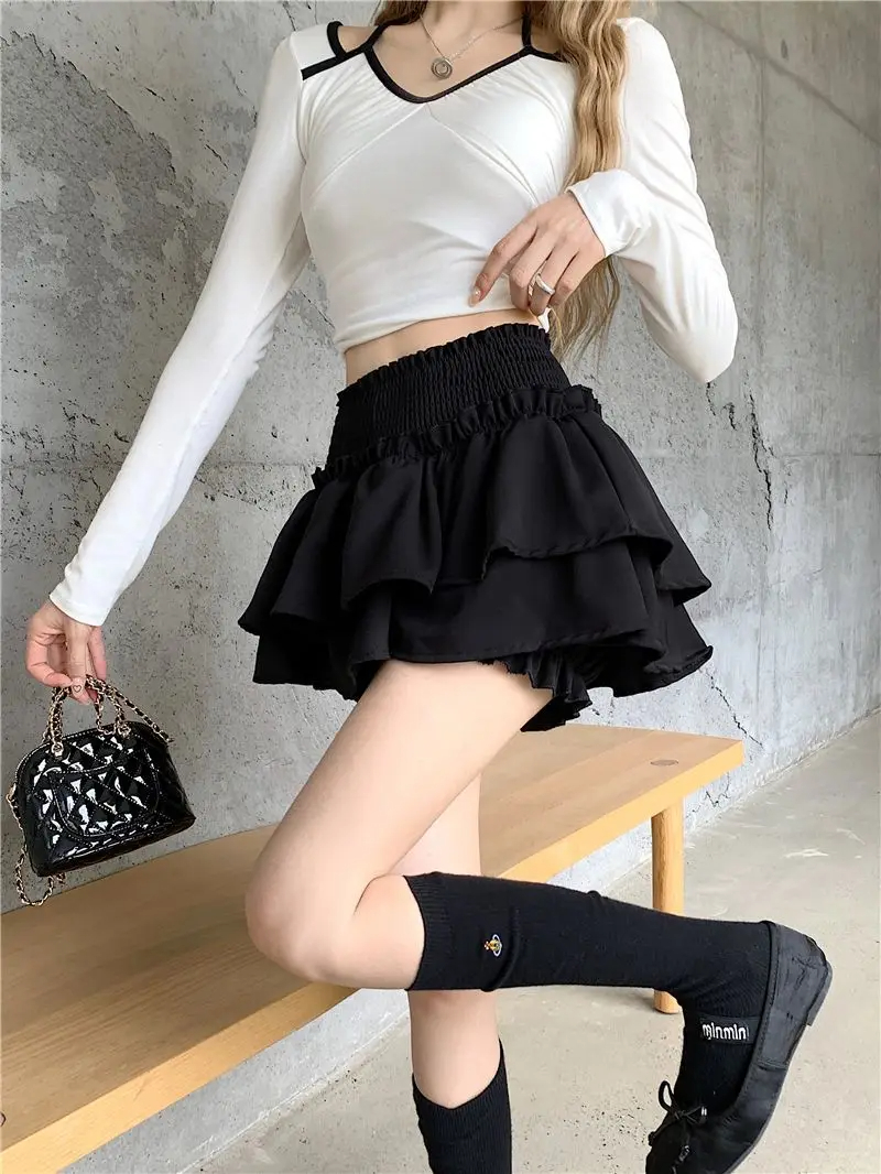 Summer Simple Style Solid Color Rayon Spandex Polyester Above Knee Skirts display picture 17