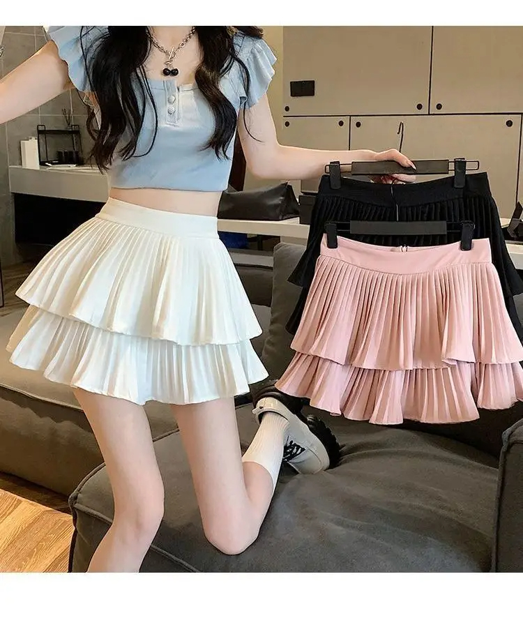 Summer Simple Style Simple Solid Color Rayon Spandex Polyester Above Knee Skirts display picture 7