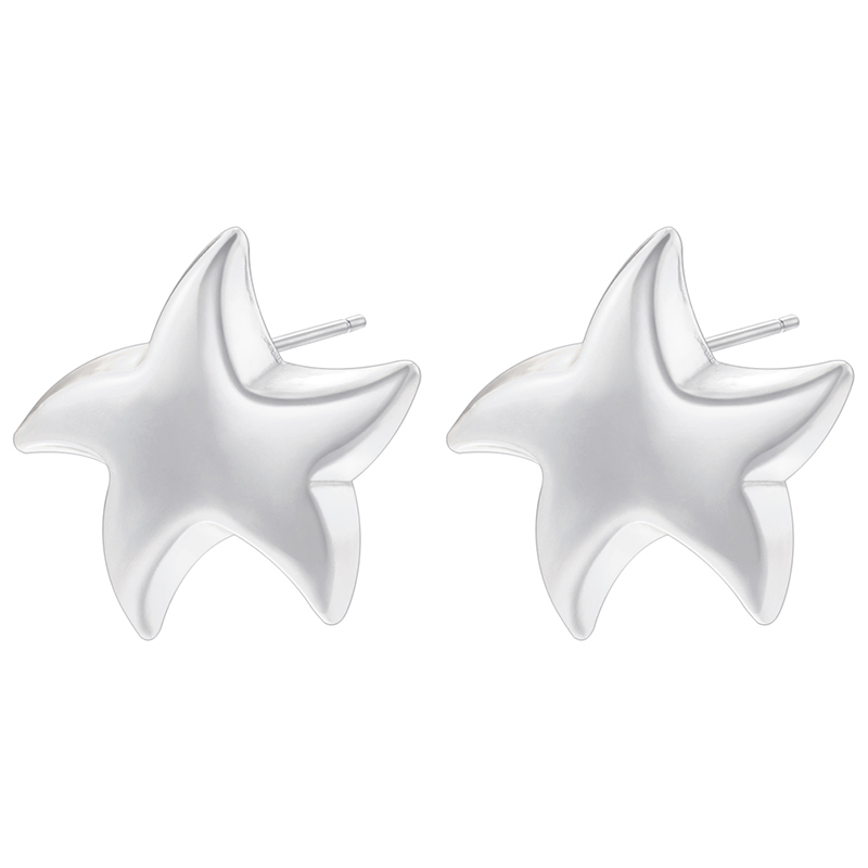 1 Pair IG Style Classic Style Starfish Plating Copper 18K Gold Plated Ear Studs display picture 2