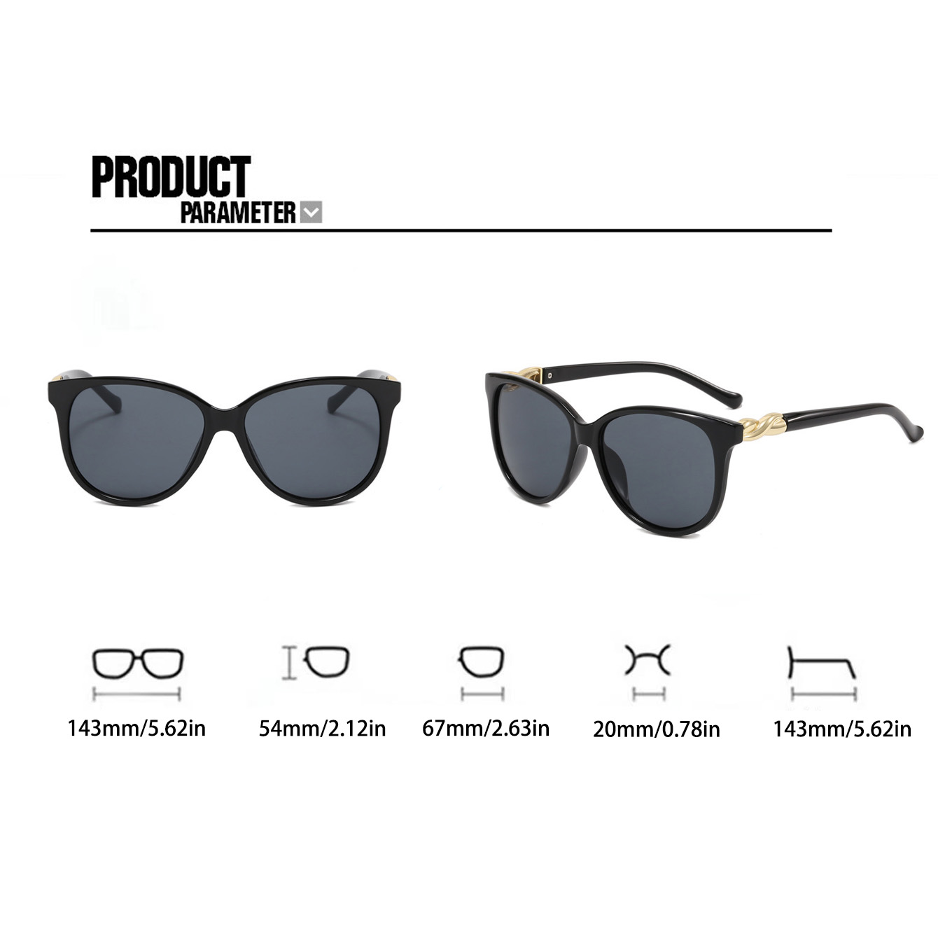 Basic Modern Style Classic Style Square Twist Ac Square Full Frame Women's Sunglasses display picture 9