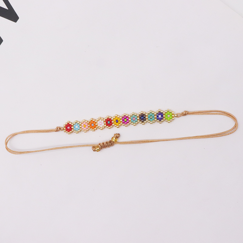Wholesale Jewelry IG Style Bohemian Flower Chrysanthemum Glass Bracelets display picture 4