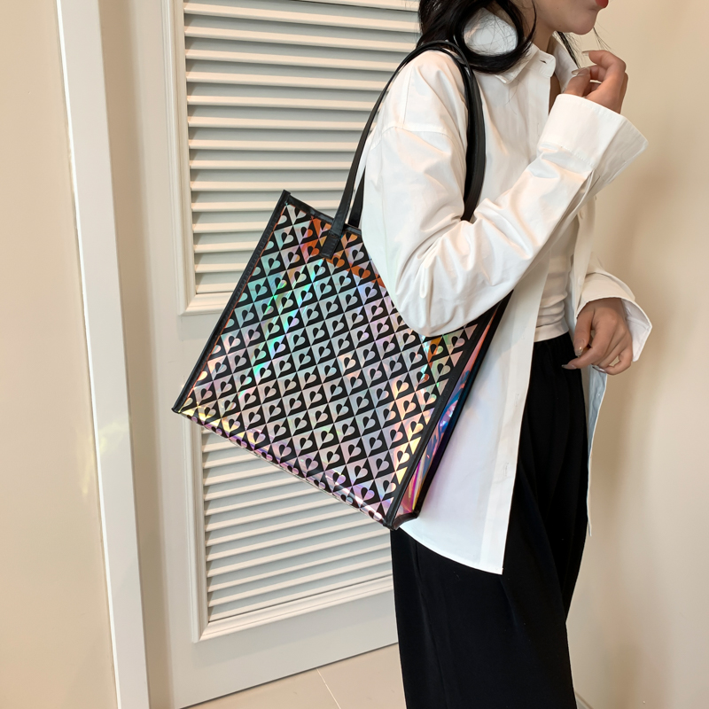 Women's Medium Plastic Letter Color Block Basic Classic Style Zipper Shoulder Bag display picture 3