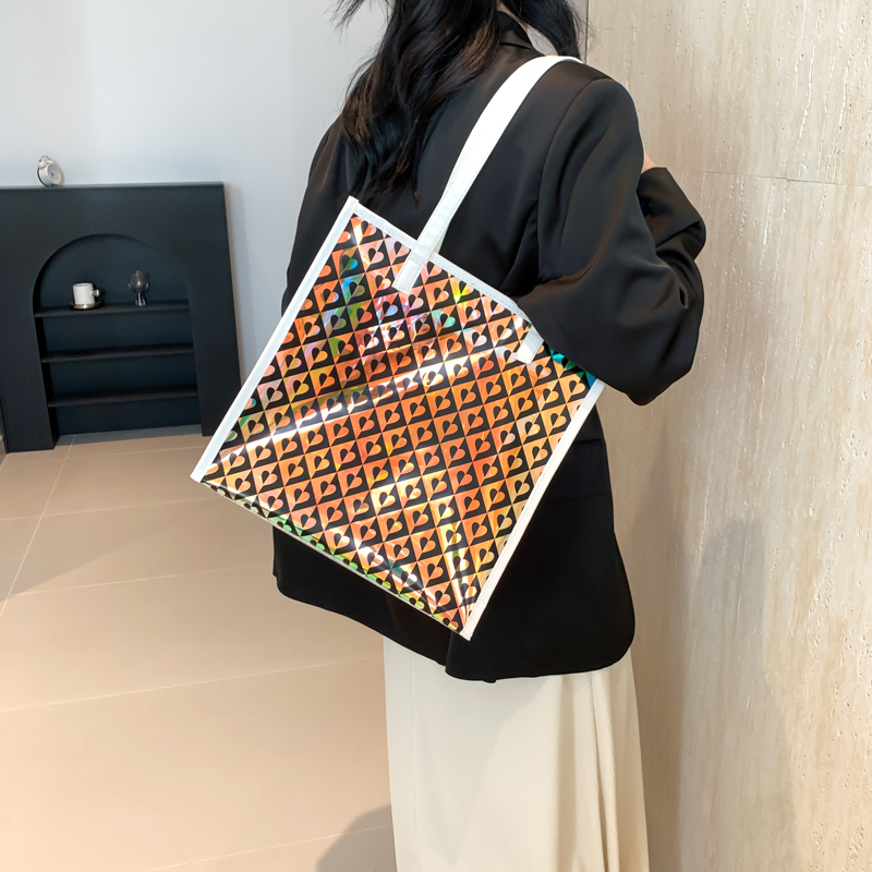 Women's Medium Plastic Letter Color Block Basic Classic Style Zipper Shoulder Bag display picture 8