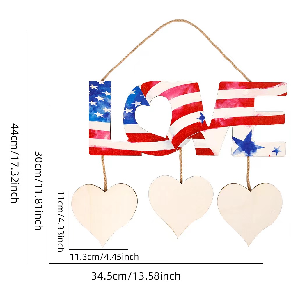 Classic Style Letter American Flag Wood Daily Festival Decorative Props display picture 3