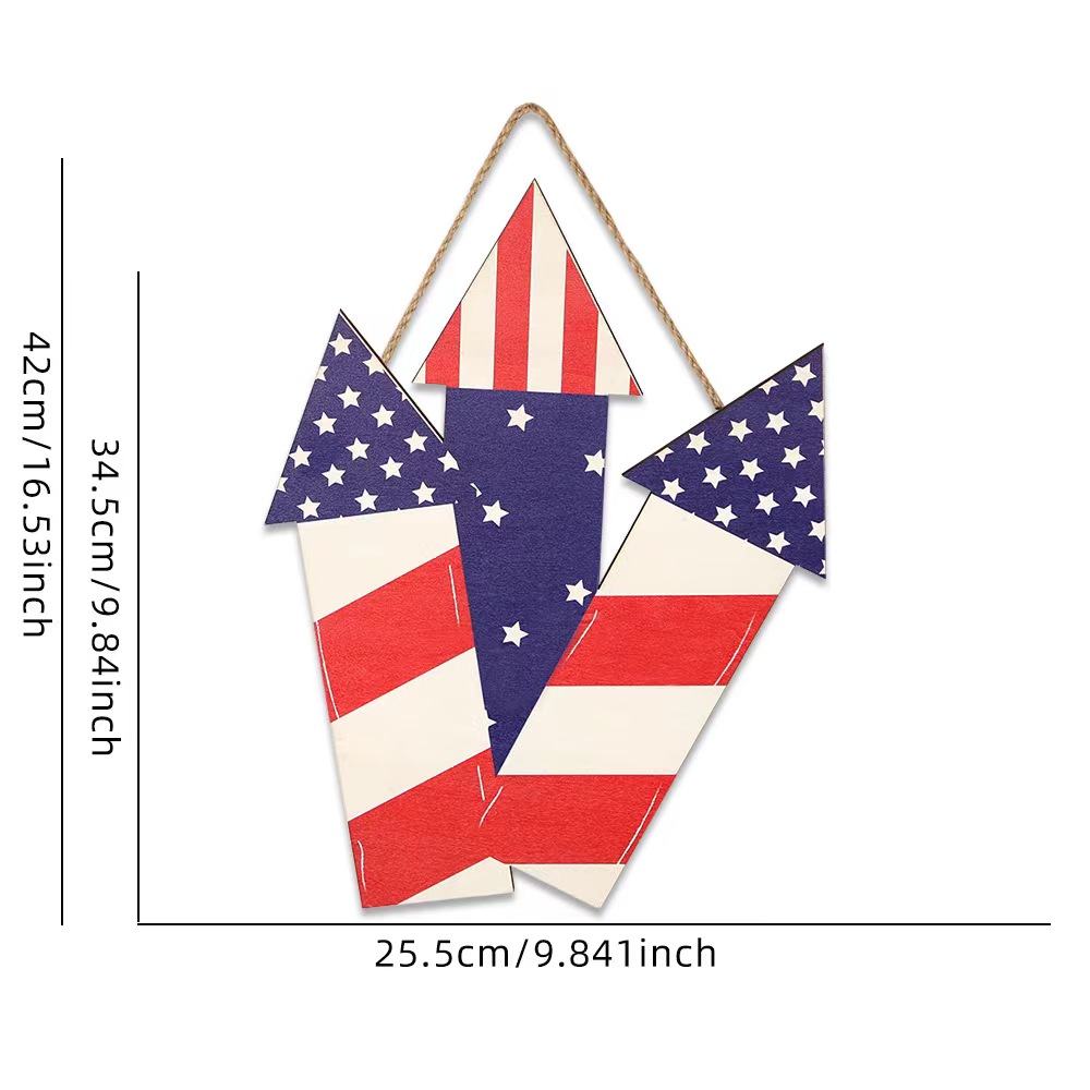 Classic Style Letter American Flag Wood Daily Festival Decorative Props display picture 5