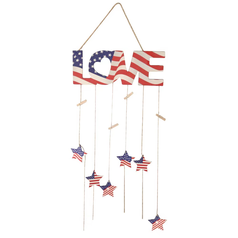 Classic Style Letter American Flag Wood Daily Festival Decorative Props display picture 1
