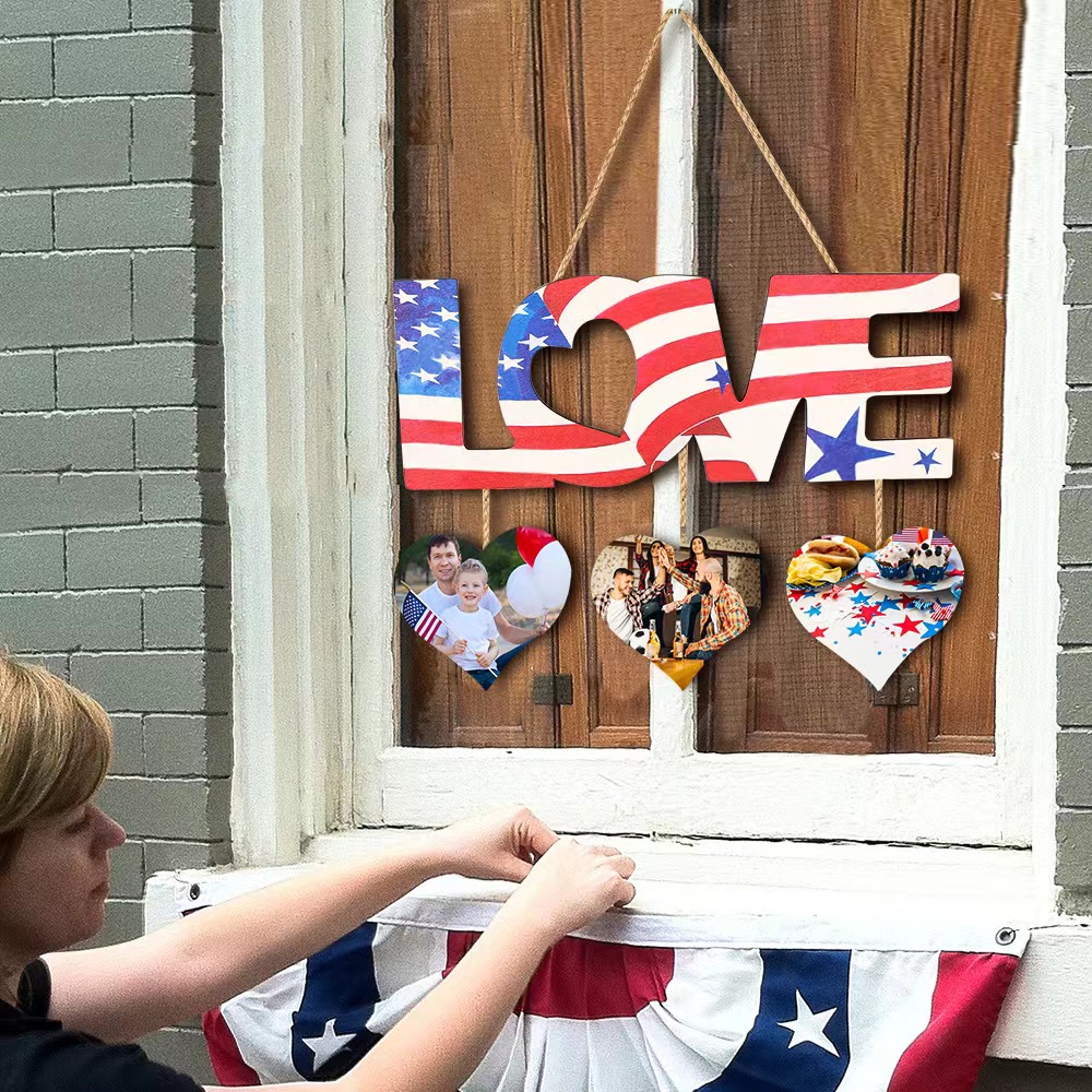 النمط الكلاسيكي رسالة العلم الأمريكي خشب اليومي مهرجان الدعائم الزخرفية display picture 14