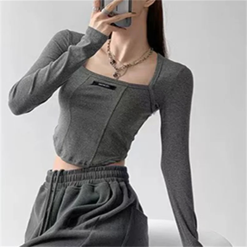 Women's T-shirt Long Sleeve Blouses Washed Casual Solid Color display picture 6