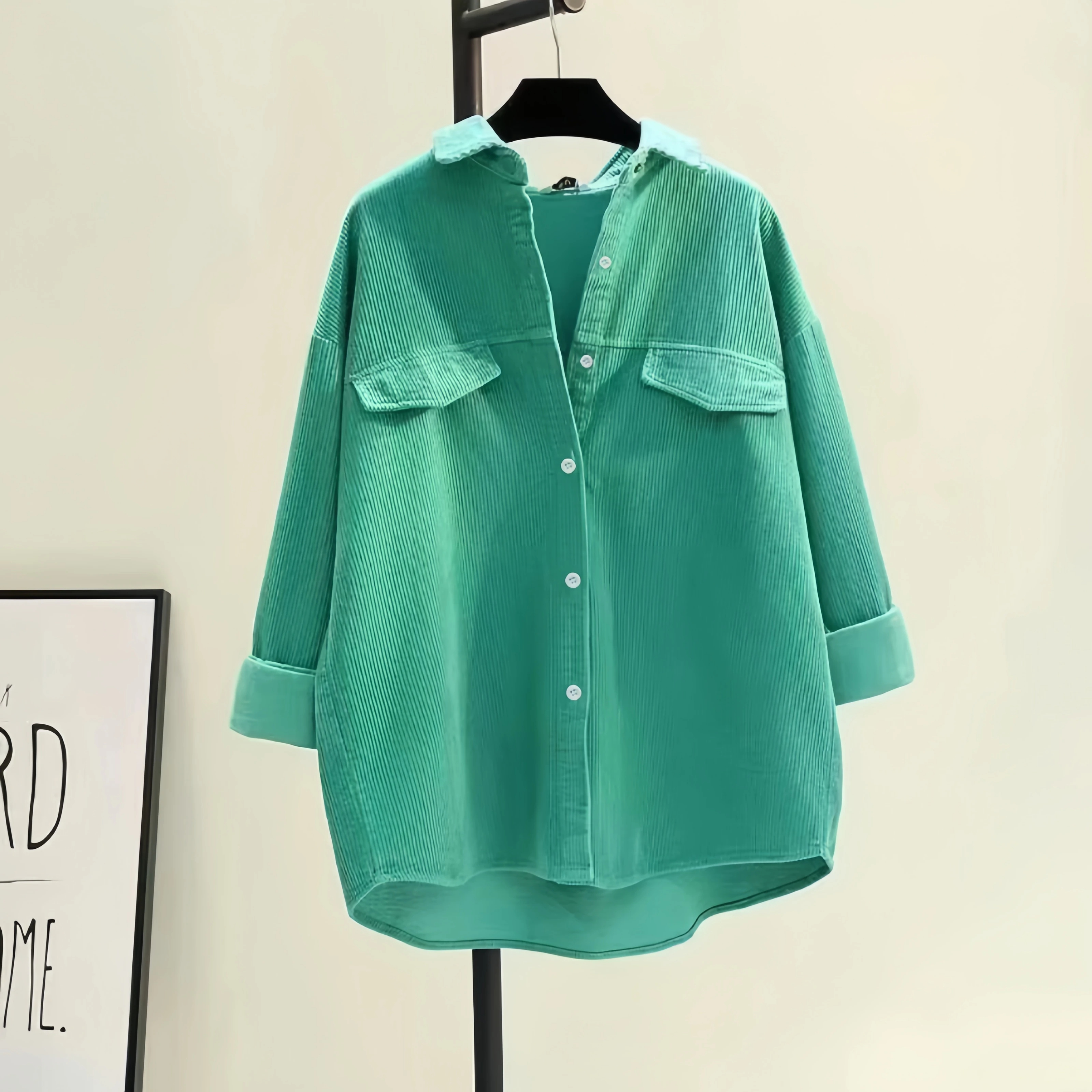 Women's Blouse Long Sleeve Blouses Pocket Washed Button Casual Simple Style Classic Style Simple Solid Color display picture 13