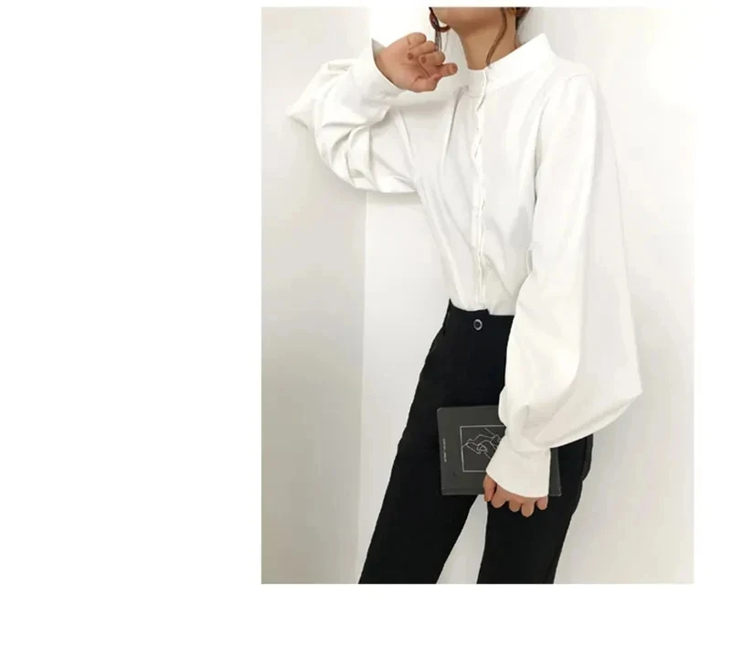 Women's Blouse Long Sleeve Blouses Washed Button Simple Style Solid Color display picture 8