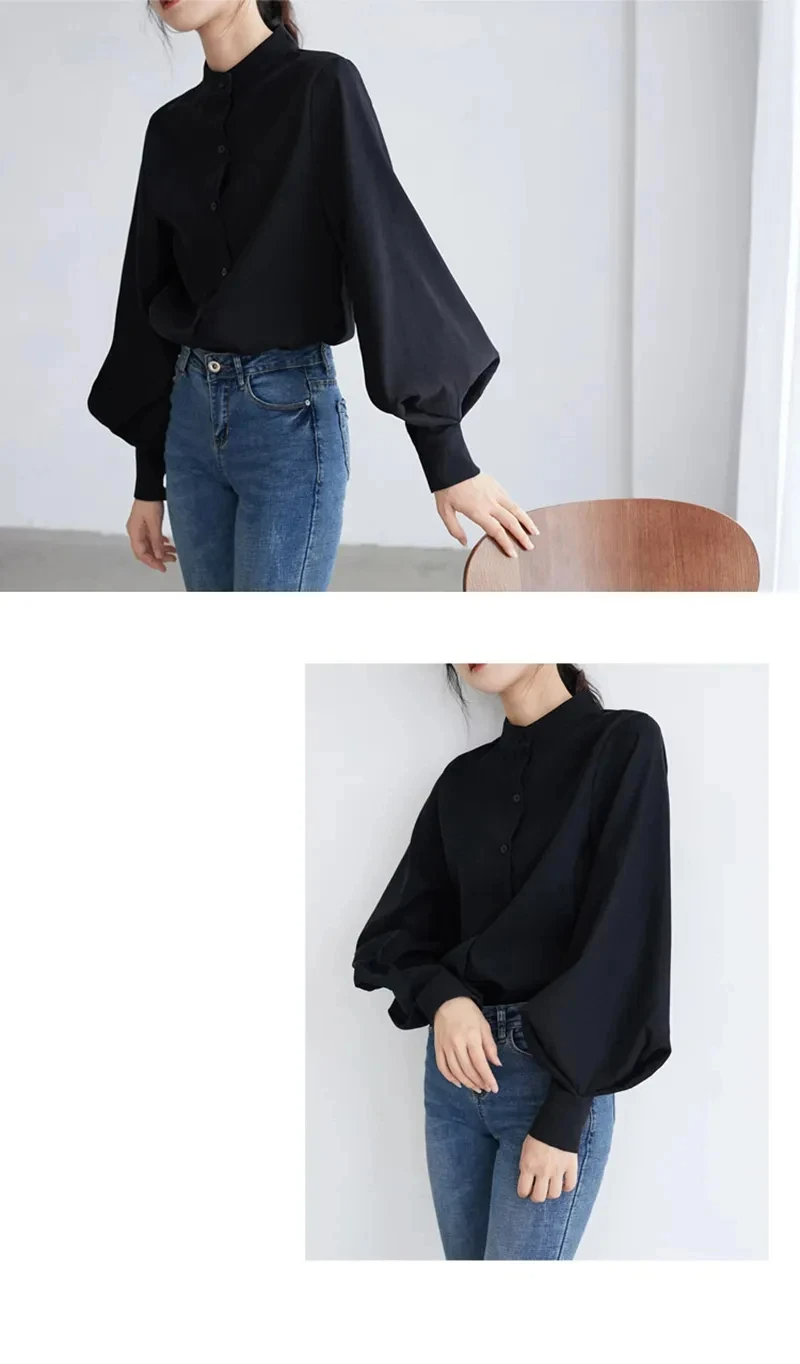 Women's Blouse Long Sleeve Blouses Washed Button Simple Style Solid Color display picture 11
