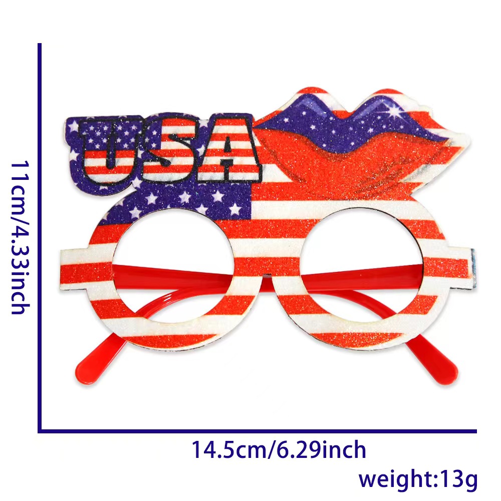 Funny National Flag Letter Plastic Carnival Festival Party Glasses display picture 2