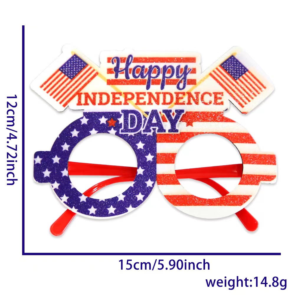 Funny National Flag Letter Plastic Carnival Festival Party Glasses display picture 4