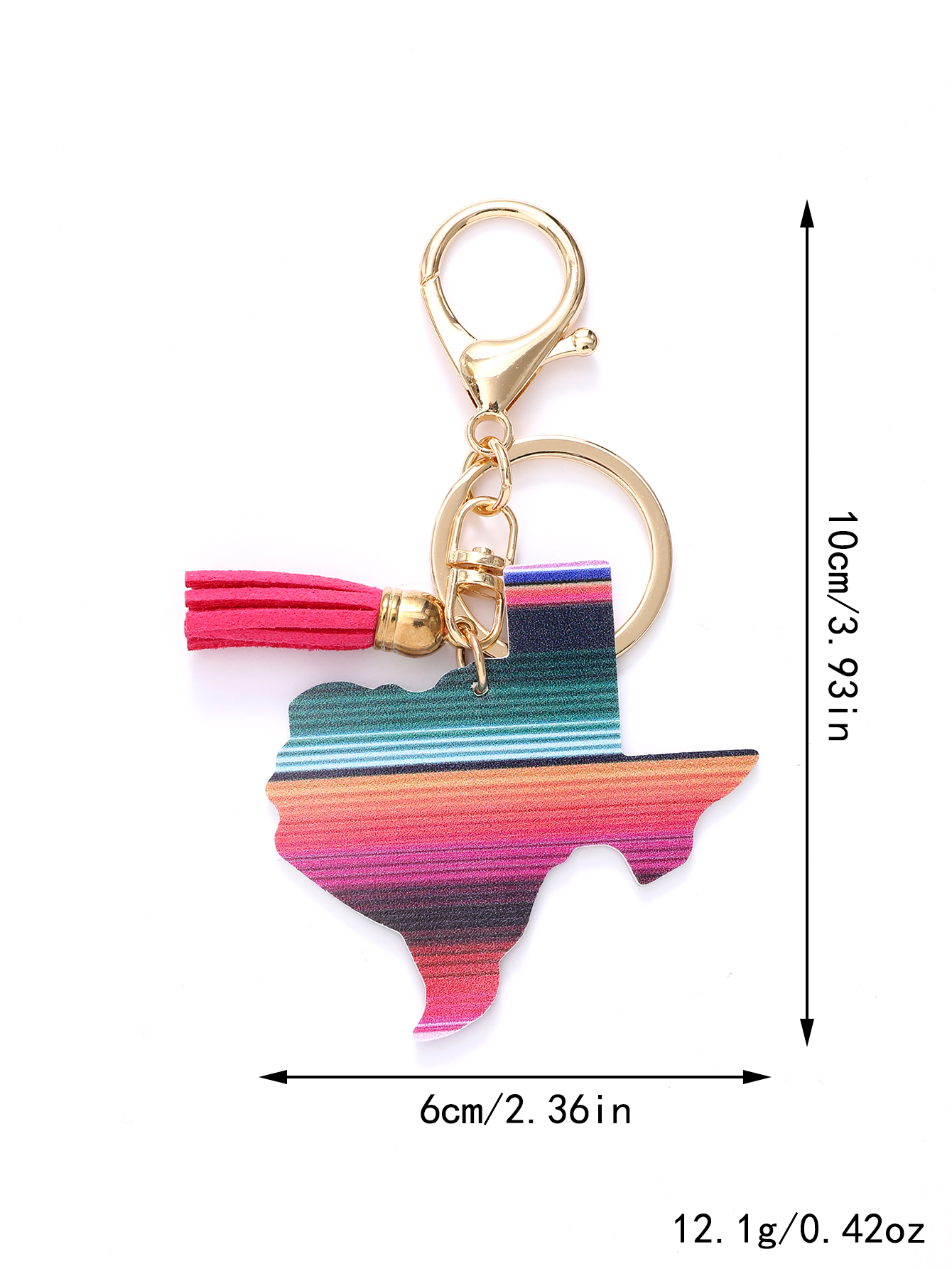 Simple Style Commute Color Block Pu Leather Printing Keychain display picture 6