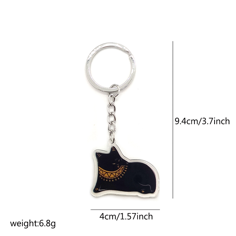 Cute Sweet Cat Arylic Alloy Bag Pendant Keychain display picture 2