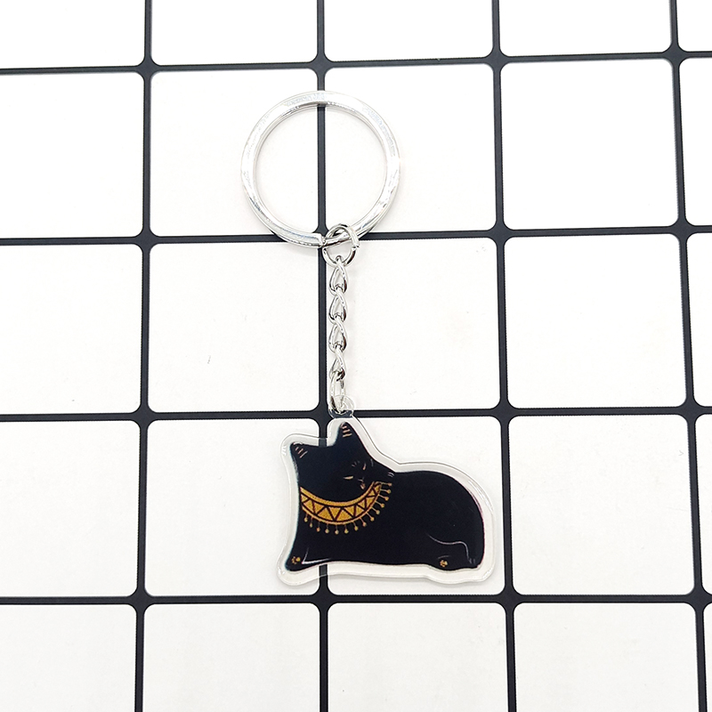 Cute Sweet Cat Arylic Alloy Bag Pendant Keychain display picture 4