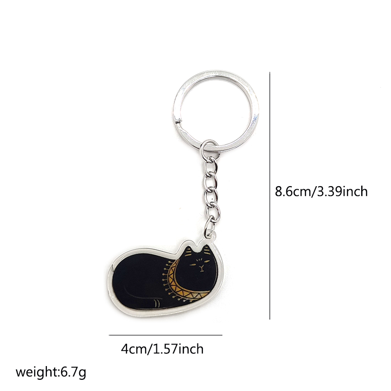 Cute Sweet Cat Arylic Alloy Bag Pendant Keychain display picture 1