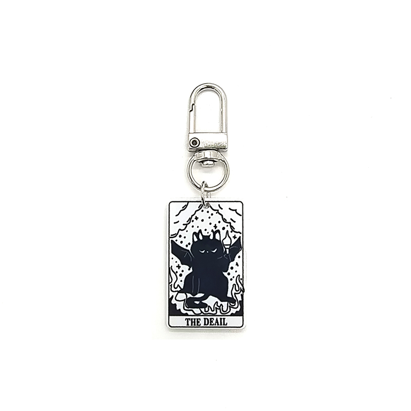 Cute Sweet Cat Arylic Alloy Bag Pendant Keychain display picture 2