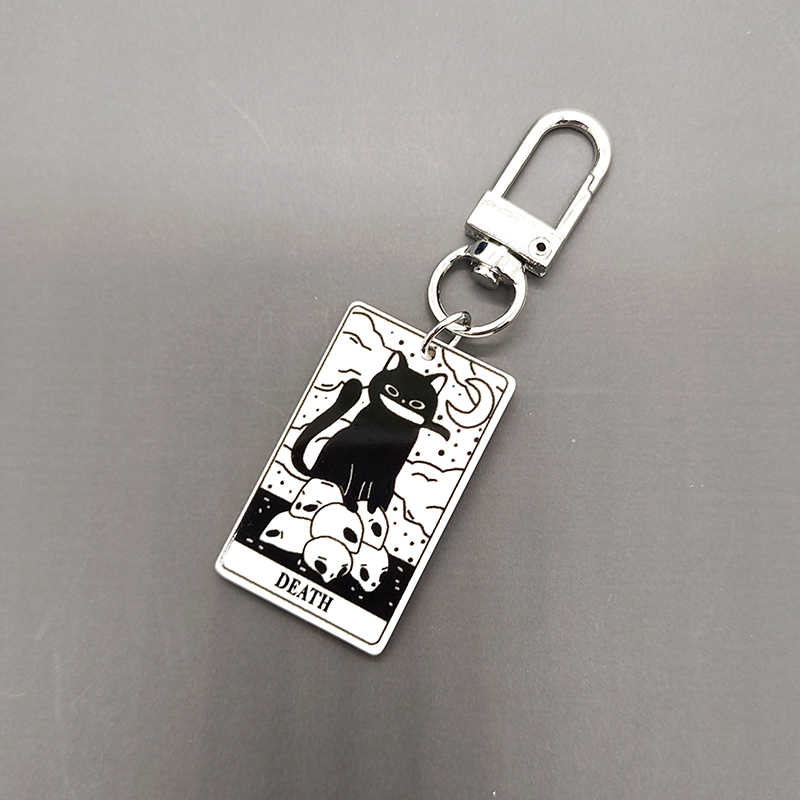 Cute Sweet Cat Arylic Alloy Bag Pendant Keychain display picture 5