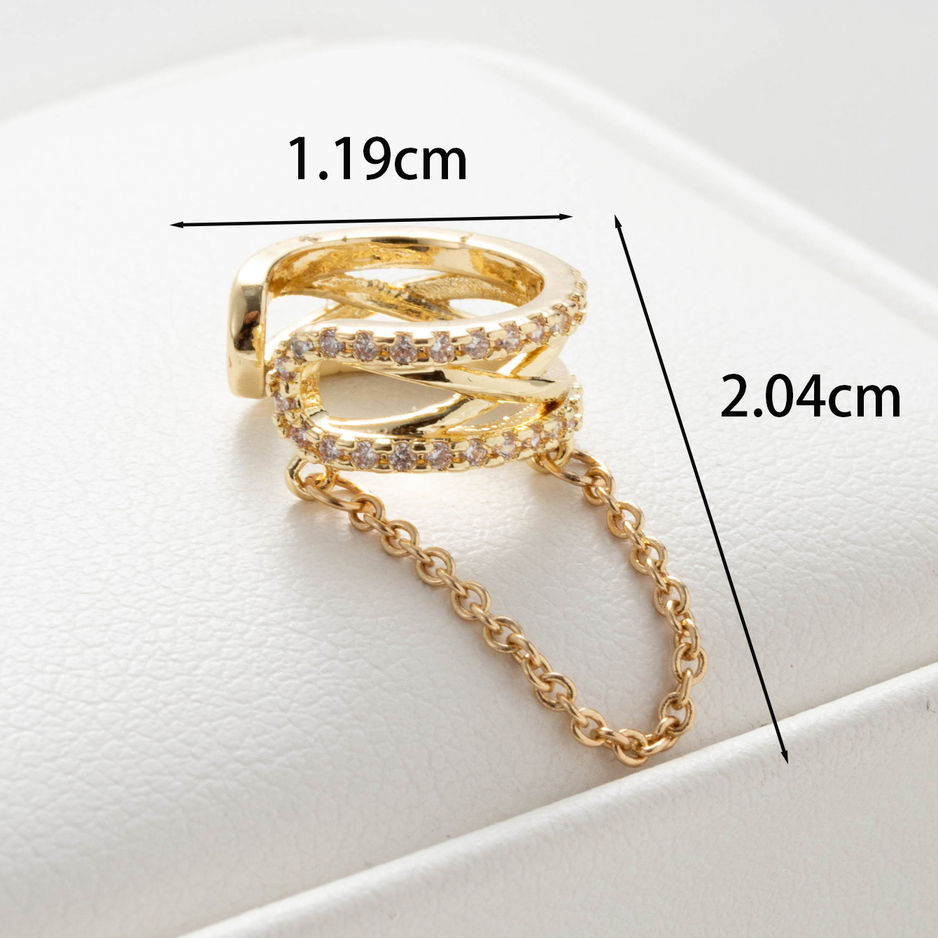 1 Piece Casual Simple Style Oval Carrot Chain Inlay Copper Zircon Ear Studs display picture 3