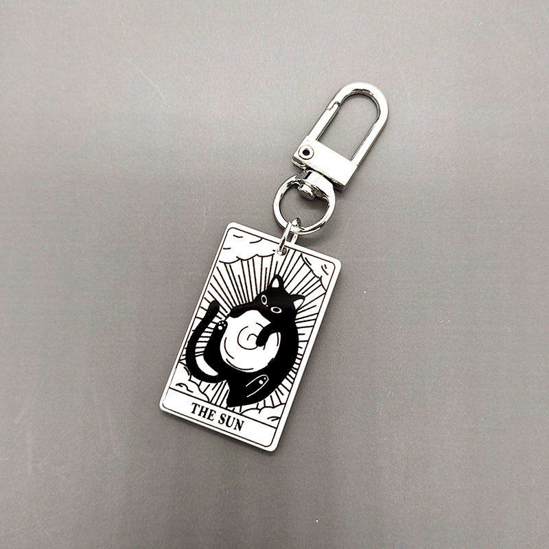 Cute Sweet Cat Arylic Alloy Bag Pendant Keychain display picture 8
