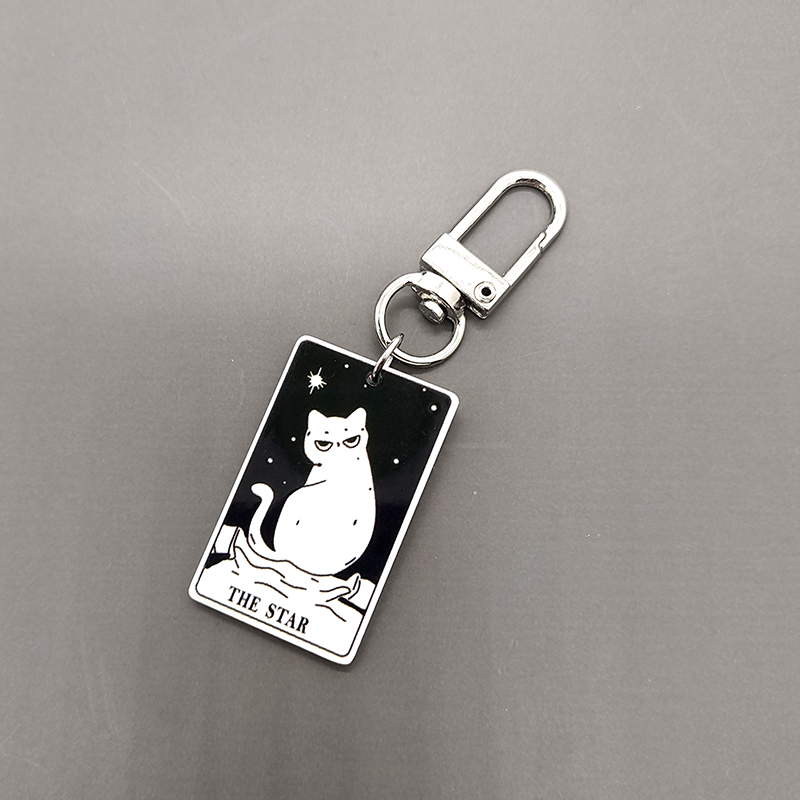 Cute Sweet Cat Arylic Alloy Bag Pendant Keychain display picture 11