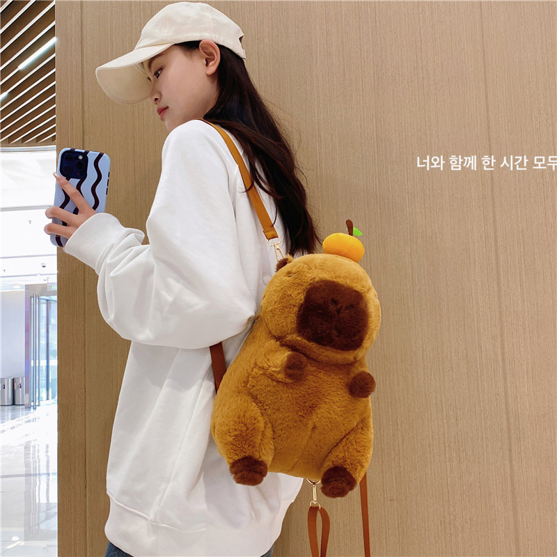 2024 New Super Cute Crossbody Bag Female Plush Toy Doll Casual Backpack Cute Shoulder Bag display picture 2