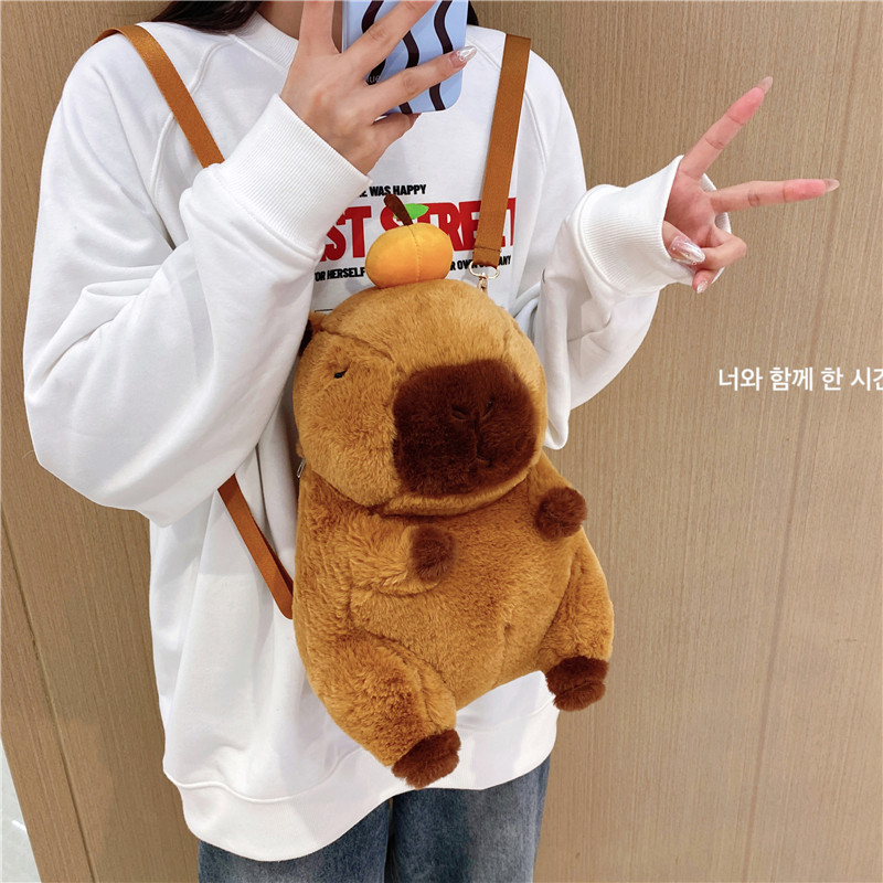 2024 New Super Cute Crossbody Bag Female Plush Toy Doll Casual Backpack Cute Shoulder Bag display picture 1