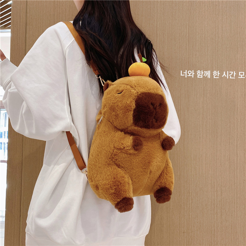 2024 New Super Cute Crossbody Bag Female Plush Toy Doll Casual Backpack Cute Shoulder Bag display picture 3