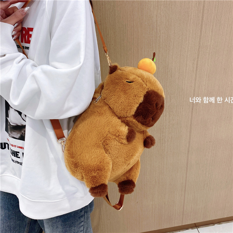 2024 New Super Cute Crossbody Bag Female Plush Toy Doll Casual Backpack Cute Shoulder Bag display picture 7