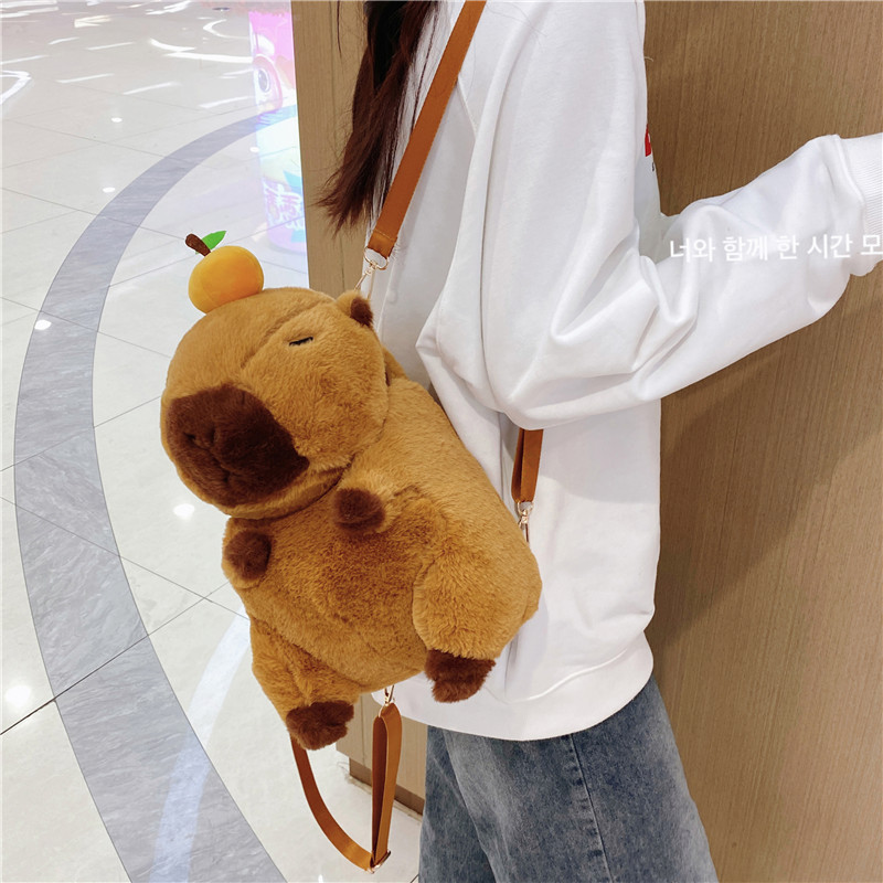 2024 New Super Cute Crossbody Bag Female Plush Toy Doll Casual Backpack Cute Shoulder Bag display picture 8