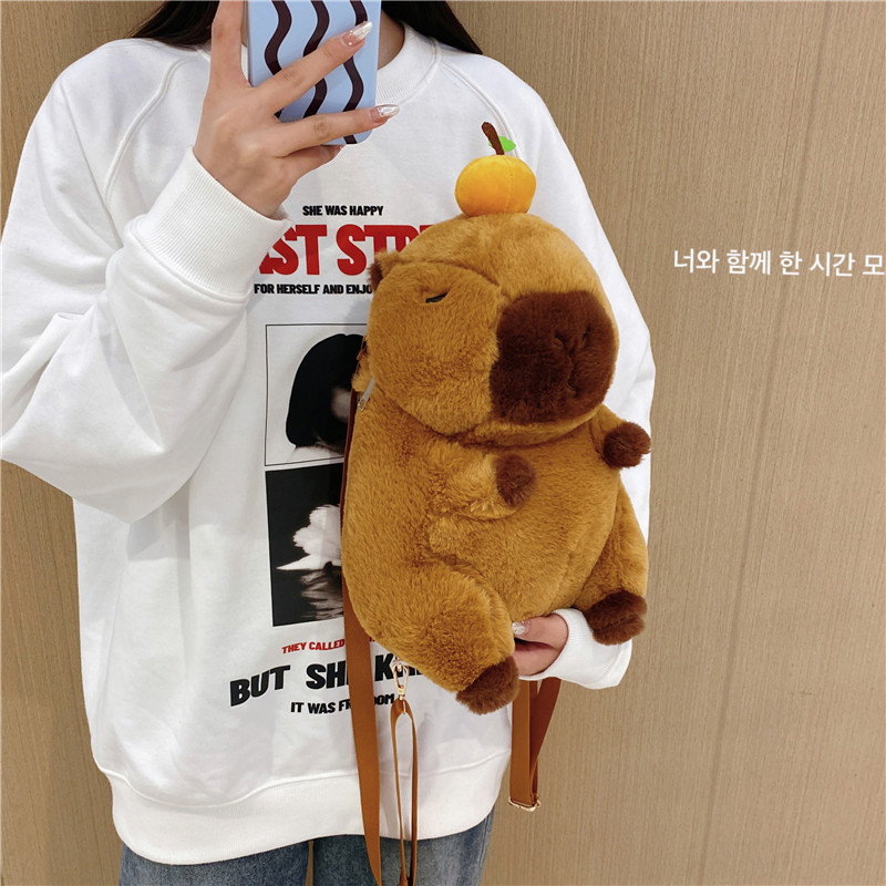 2024 New Super Cute Crossbody Bag Female Plush Toy Doll Casual Backpack Cute Shoulder Bag display picture 4