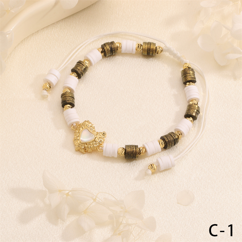 Le Cuivre Plaqué Or 18K Style Simple Style Classique Placage Incruster Forme De Cœur Zircon Bracelets display picture 6