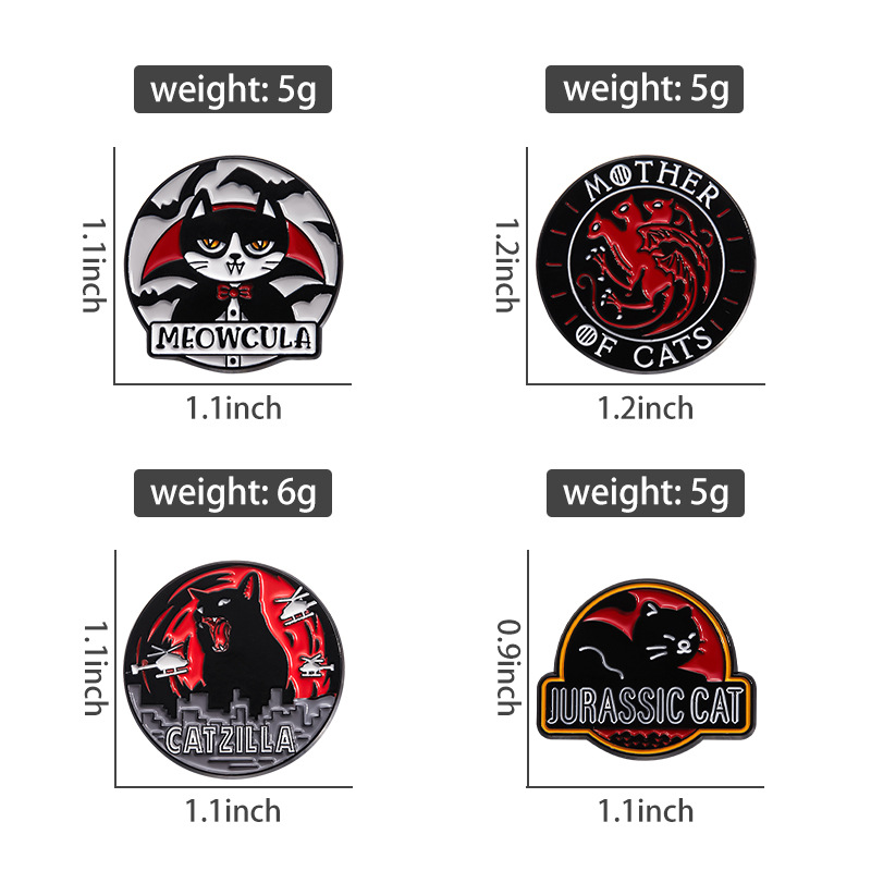 Cartoon Style Animal Letter Alloy Stamping Stoving Varnish Plating Men's Brooches display picture 1