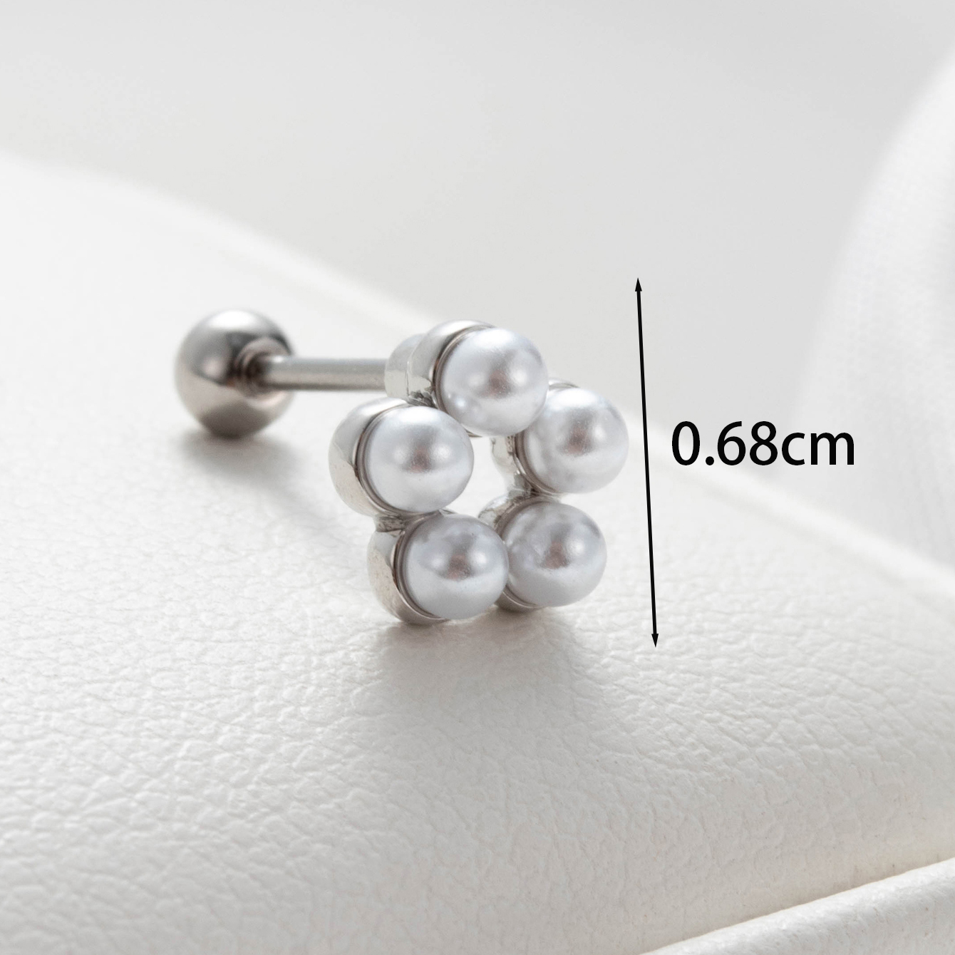 1 Piece Casual French Style Korean Style Water Droplets Pearl Flower Inlay Copper Zircon Ear Studs display picture 2