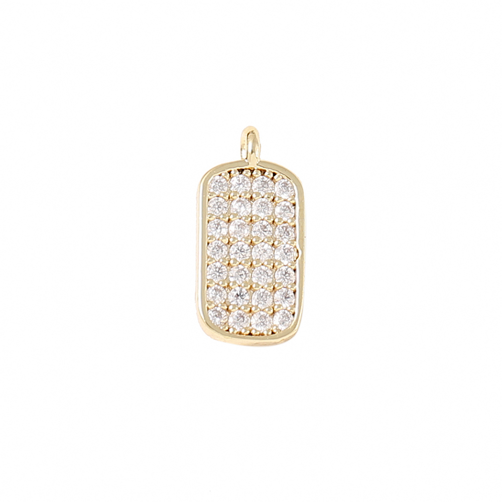 1 Piece Copper Zircon 18K Gold Plated White Gold Plated Geometric Polished Pendant display picture 7